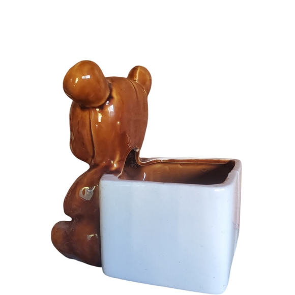 Vintage teddy bear planter - Picture 2 of 6